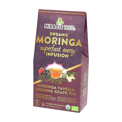 Organic Moringa Energy Tea - Grape Vanilla - Natural Coffee