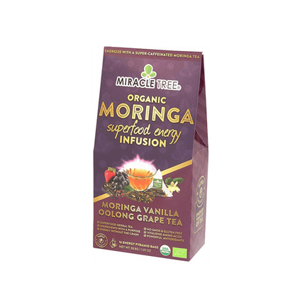 Organic Moringa Energy Tea - Grape Vanilla - Natural Coffee