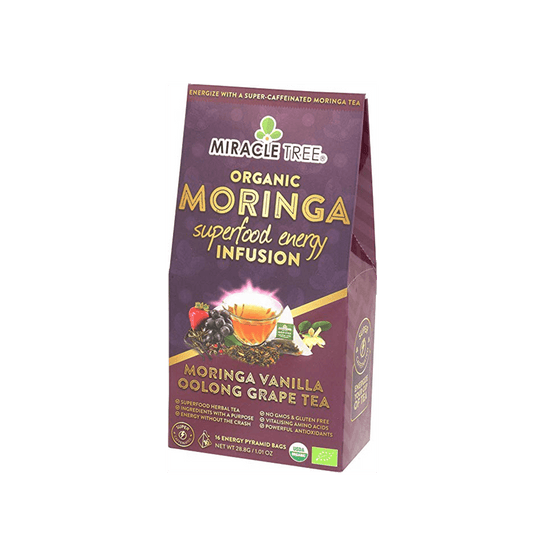 Organic Moringa Energy Tea - Grape Vanilla - Natural Coffee