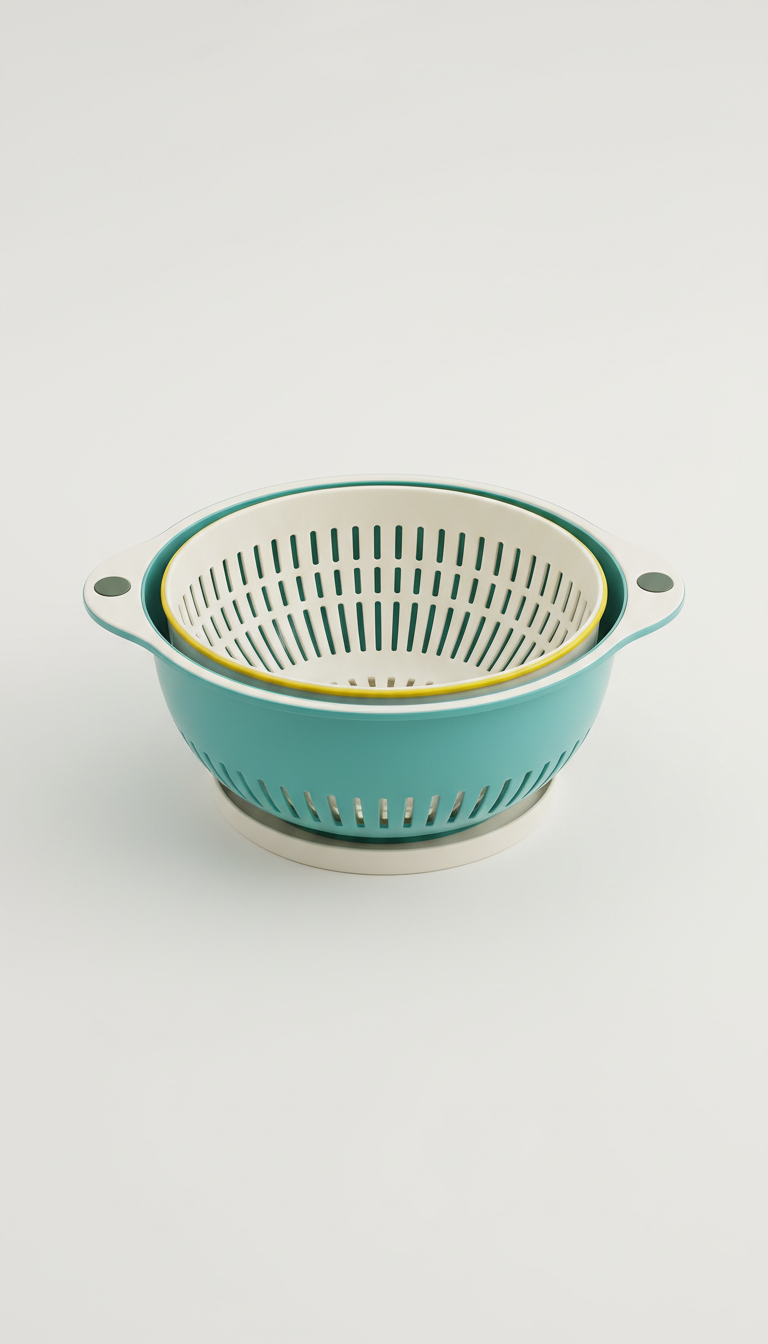 Salad Cutter Bowl With Draining Base