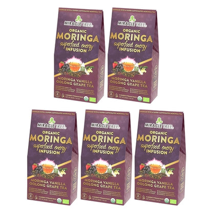 Organic Moringa Energy Tea - Grape Vanilla - Natural Coffee