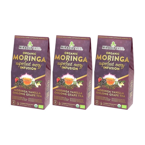 Organic Moringa Energy Tea - Grape Vanilla - Natural Coffee